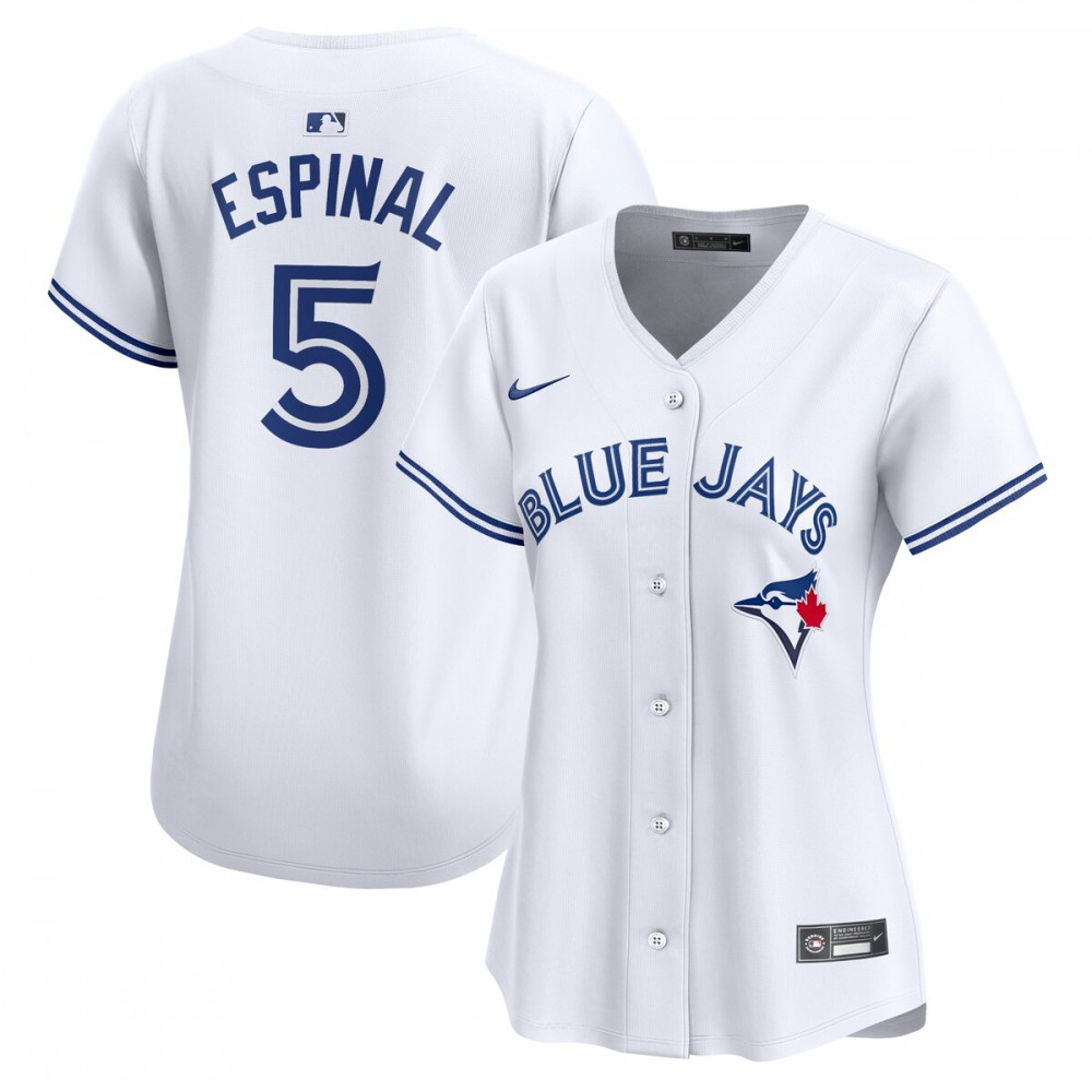 Santiago Espinal Toronto Blue Jays Women's Home Limited Player Jersey - White-Pro Kit Vault | Brand New 26/27 Sports Jerseys